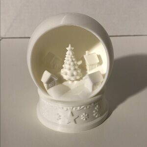3D Printed Winter Tree & Village Snow Globe